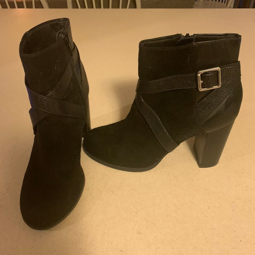 Christian Siriano Black Heeled Ankle Boots